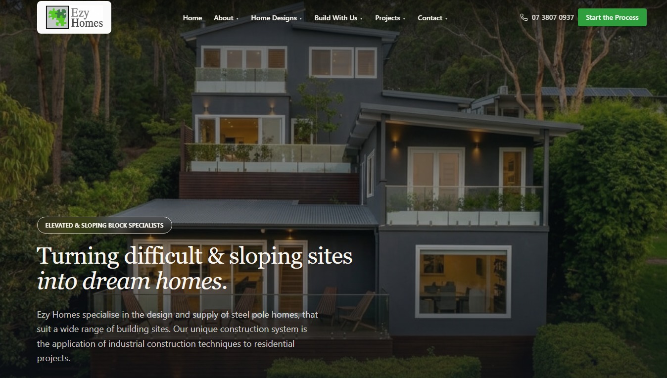 Ezy Homes website preview