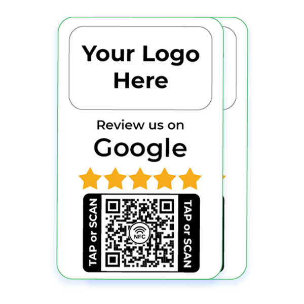Custom branded Boost Your Reviews card example